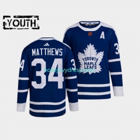 Dětské Hokejový Dres Toronto Maple Leafs Auston Matthews 34 Adidas 2022 Reverse Retro Modrý Authentic